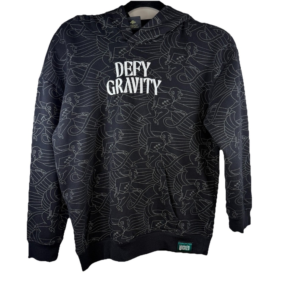 WICKED Large Kids Defy Gravity Hooded Sweatshirt Unisex Disney‎ Movie